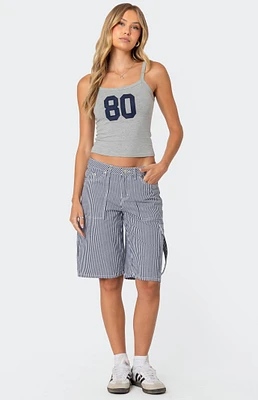 Edikted Friday Striped Low Rise Cargo Shorts