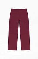 WeSC America Inc Burgundy Open Bottom Cargo Pants