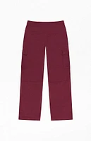 WeSC America Inc Burgundy Open Bottom Cargo Pants