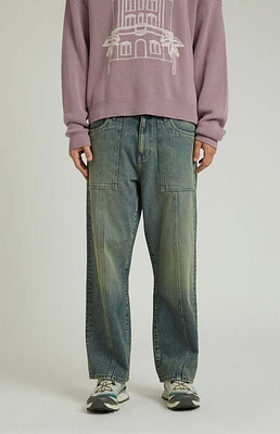 Pacsun Dark Indigo Tinted Baggy Jeans