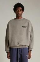 Fear of God Essentials Heather Grey Fleece Crew Neck Sweatshirt