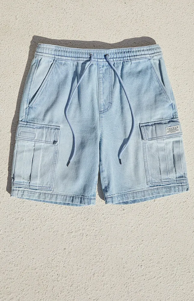 PacSun Eco Light Blue Cut Off Denim Shorts
