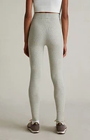 Fear of God Essentials Women's Heather Stone High Power Ribbed Knit Leggings