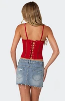 Edikted Jennie Ladder Knit Corset