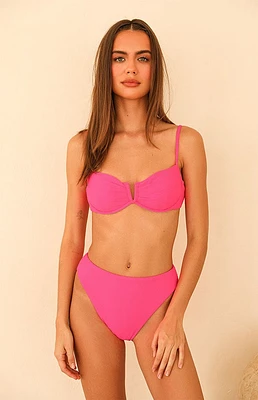 Hot Pink Diana Bralette Bikini Top