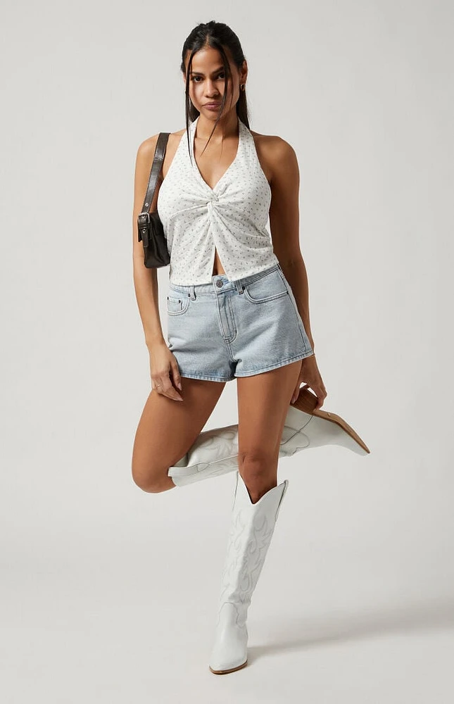 PacSun Light Indigo Denim Mom Shorts