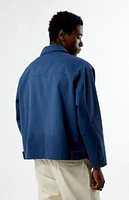 PacSun Blue Washed Canvas Gas Jacket