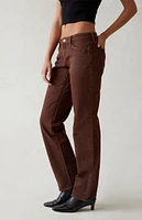 PacSun Eco Brown Low Rise Straight Leg Jeans