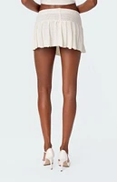 Kiera Pleated Knit Mini Skirt