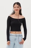 Contour Samantha Lace Trim Seamless Long Sleeve Top