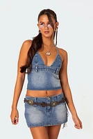 Wanona Denim Halter Top