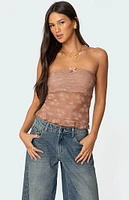 Edikted Ballet Sheer Lace Tube Top