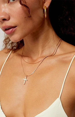 Single Cross Layered Necklace