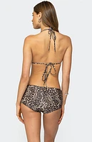 Edikted Mich Leopard Triangle Bikini Top