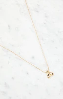 LA Hearts A Initial 14K Gold Plated Necklace