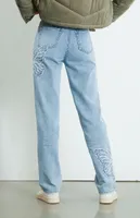 PacSun Butterfly Patch '90s Boyfriend Jeans