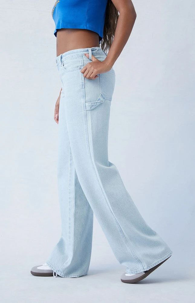 PacSun Eco Light Indigo Carpenter Low Rise Baggy Jeans