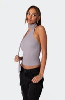 Melony Asymmetric Scarf Top