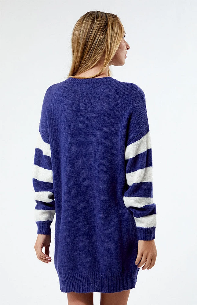 Daisy Street Knit Stripe Sleeve Sweater