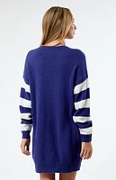 Daisy Street Knit Stripe Sleeve Sweater