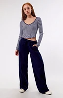 LA Hearts Micro Corduroy Wide Leg Pants