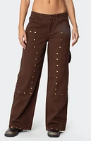 Edikted Studded Low Rise Carpenter Jeans