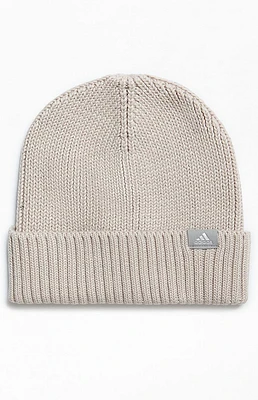 Recycled Beige Fashioned Fold Beanie