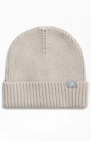 Recycled Beige Fashioned Fold Beanie