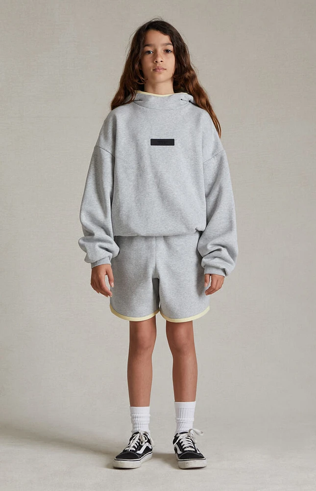 Kids Fear of God Essentials Light Heather Grey Hoodie