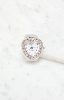 LA Hearts Silver Heart Watch Ring