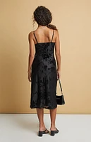 Beverly and Beck Olivia Burnout Velvet Midi Dress