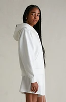 Fear of God Essentials Women's Cloud White Classic Zip Up Hoodie