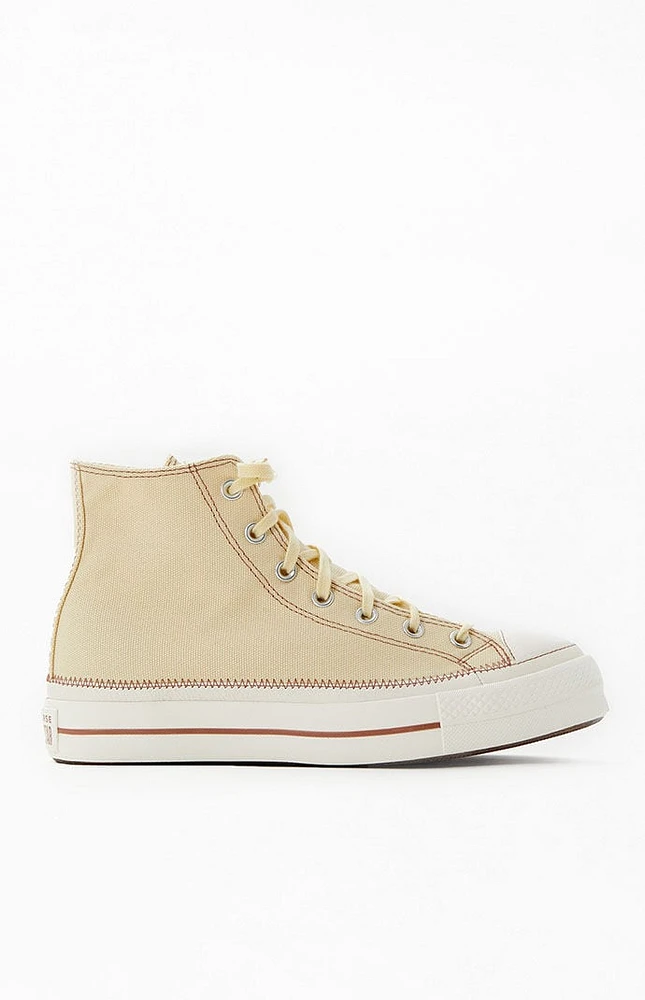 Converse Cream Chuck All Star Lift High Top Sneakers