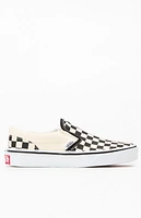 Vans Kids White & Checker Classic Slip-On Shoes