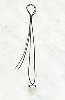 John Galt Heart Charm Rope Necklace