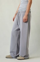 Pacsun Light Gray Fleece Extreme Baggy Sweatpants