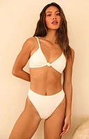 White Ultra High Cut Bikini Bottom