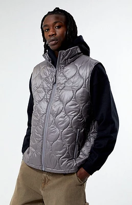 PacSun Gray Quilted Vest