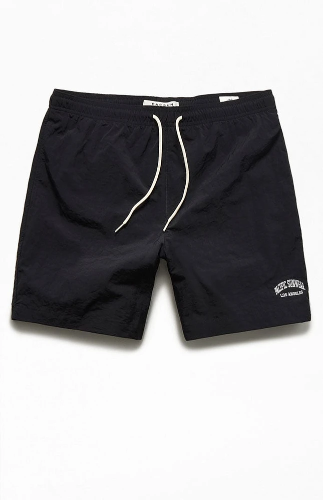 PacSun Nylon Collegiate 6.5" Swim Trunks