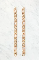 LA Hearts Chain Drop Earrings