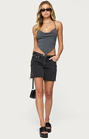 Edikted Tilla Backless Cowl Neck Top