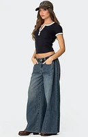 Edikted Hilla Side Split Baggy Jeans