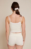 PAC 1980 WHISPER Active Yellow Fold-Over Micro Biker Shorts