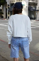 John Galt White Camilla Long Sleeve Cropped T-Shirt