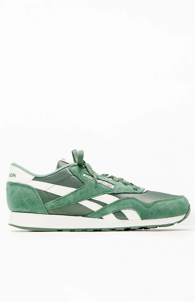Reebok Green Classic Nylon Vintage Suede Shoes