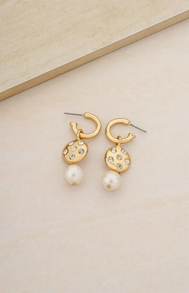 Mini Pearl & Crystal Earrings