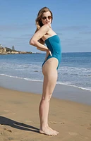 Pacsun Blue Katalina Strapless One Piece Swimsuit