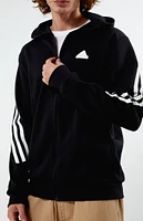 adidas Essentials Fleece 3-Stripe Full Zip Hoodie