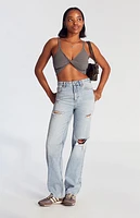 Pacsun Light Indigo Ripped '90s Boyfriend Jeans