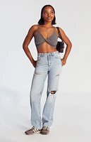 PacSun Light Indigo Ripped '90s Boyfriend Jeans